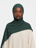 Premium Jersey Hijab Deep Green