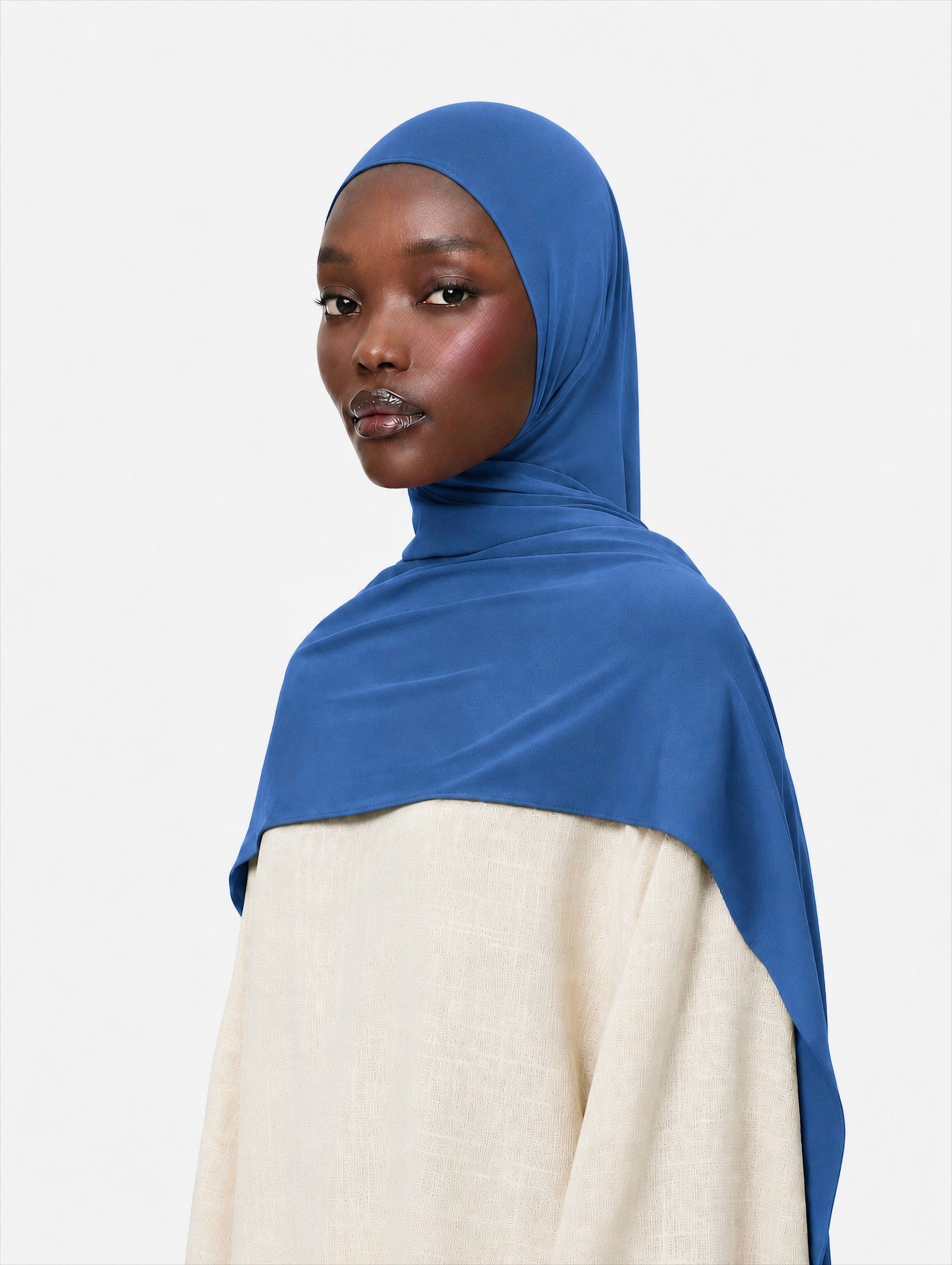 Premium Jersey Hijab Yale Blue