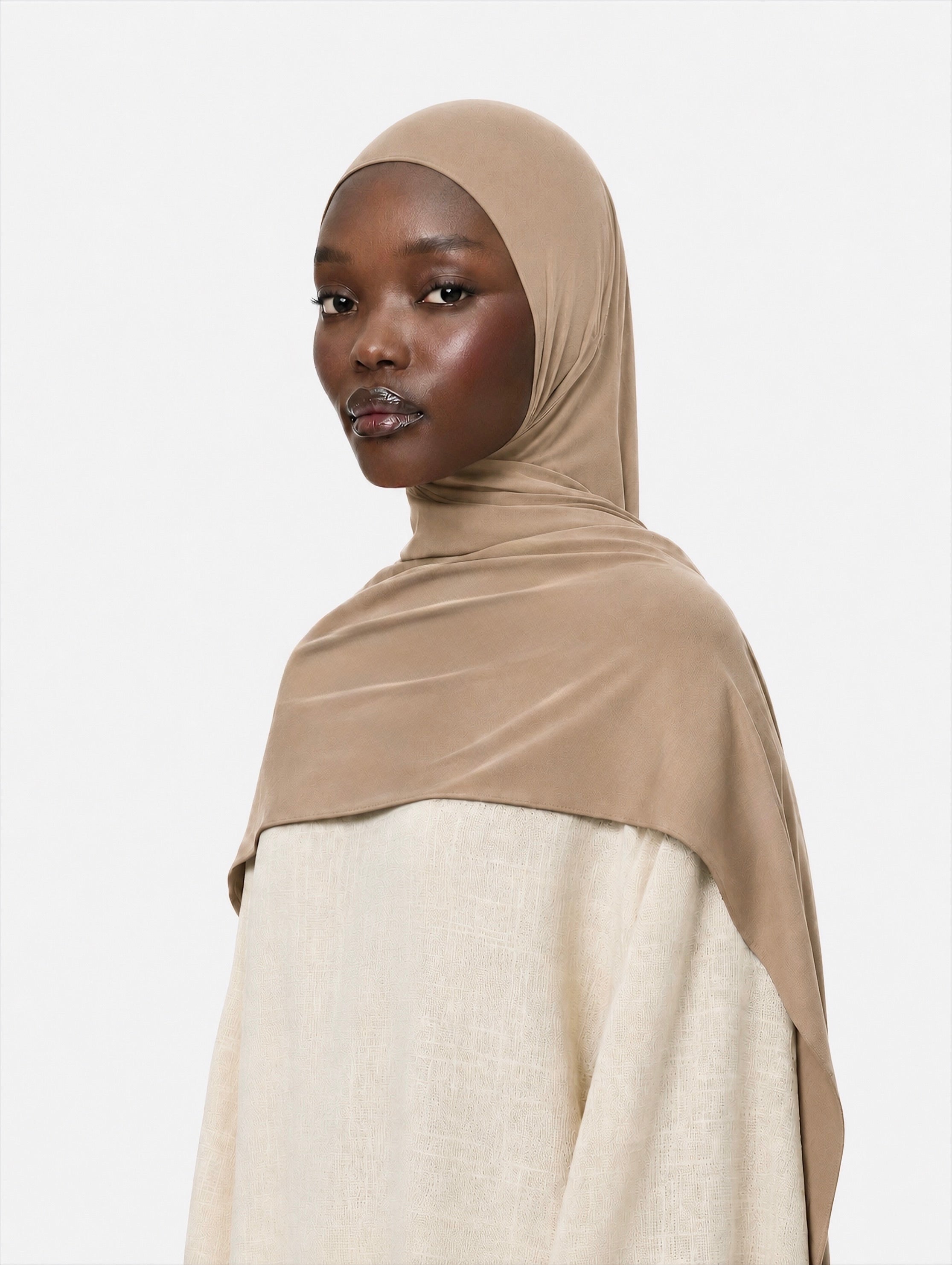 Premium Jersey Hijab Taupe