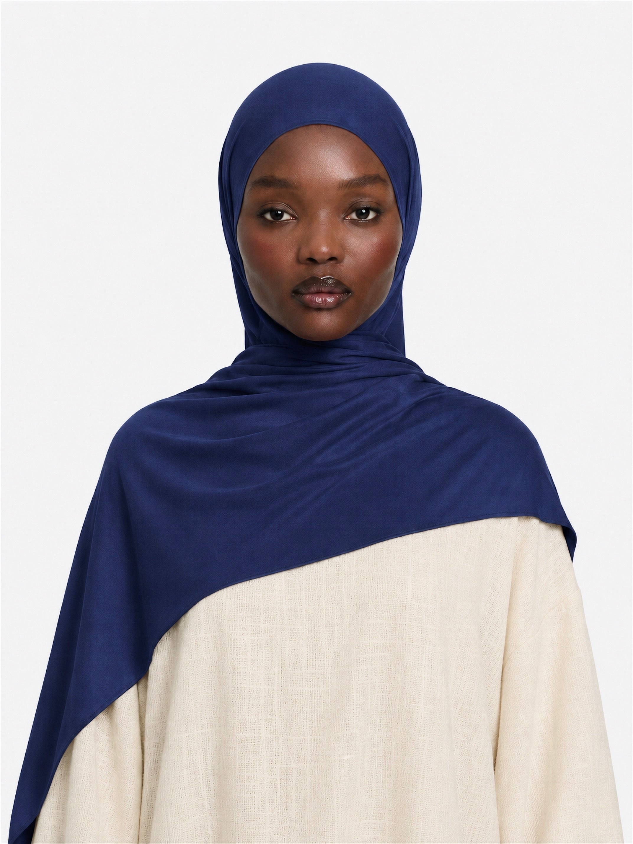 Premium Jersey Hijab Navy Blue