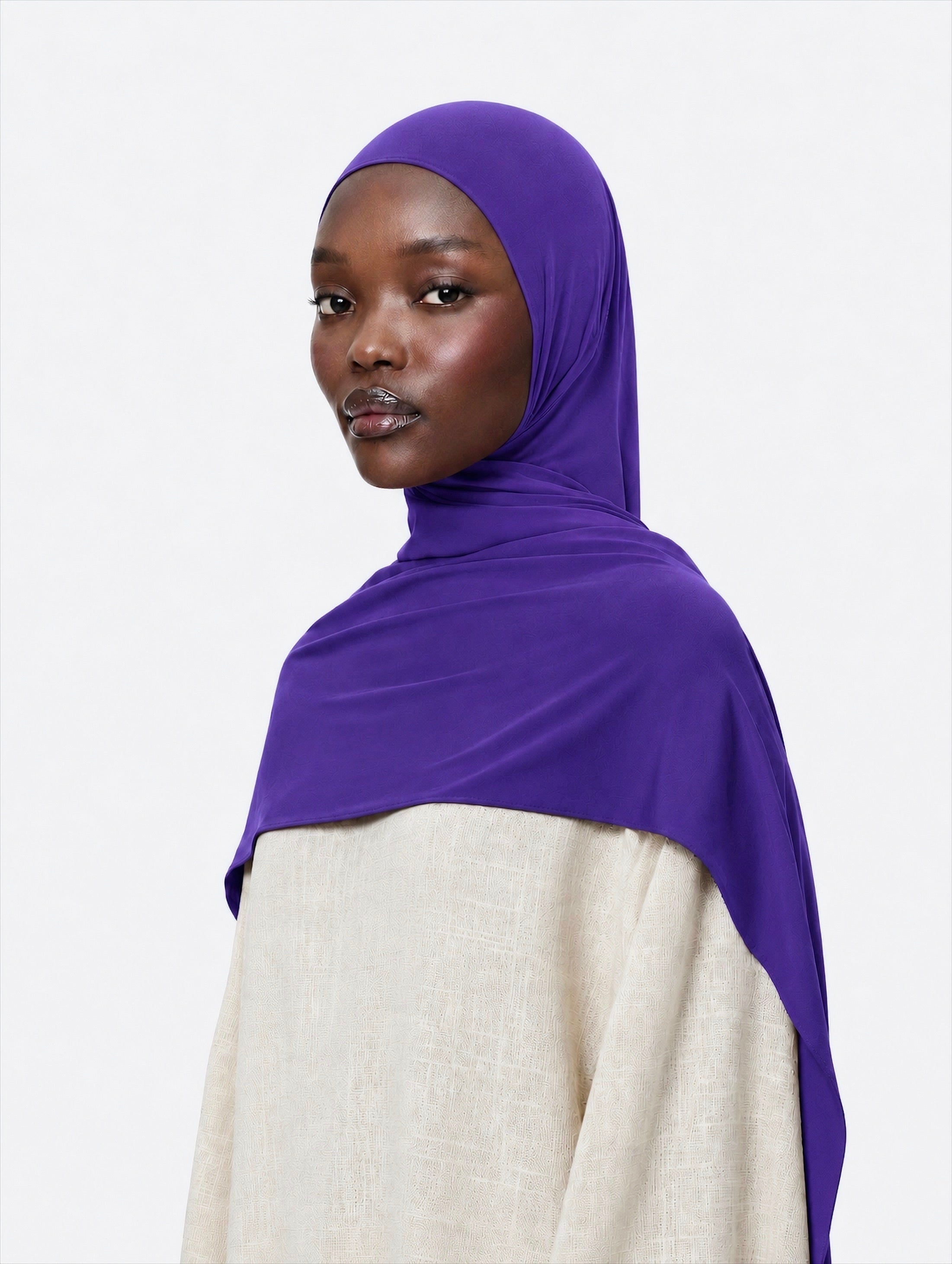 Premium Jersey Hijab Bright Plum