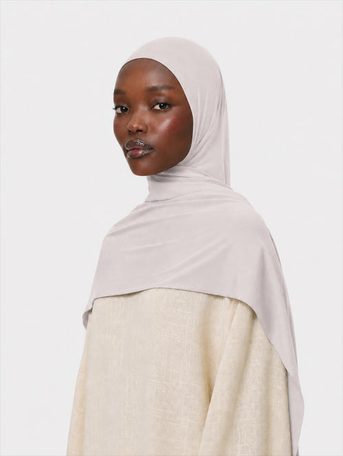 Premium Jersey Hijab Blush Cream