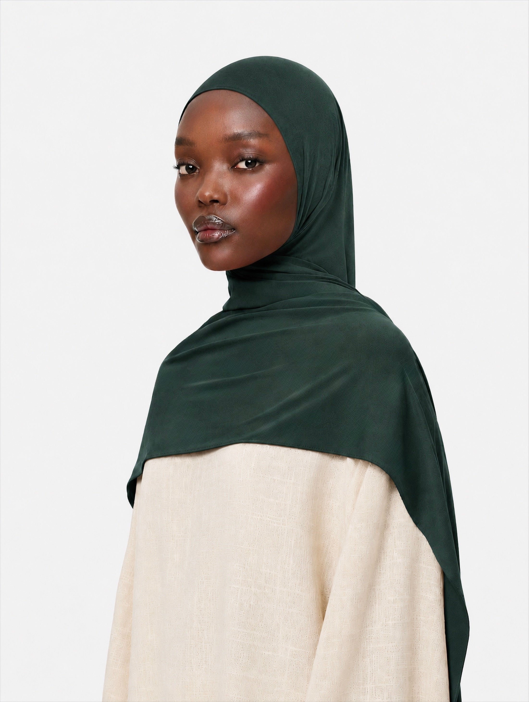 Premium Jersey Hijab Deep Green
