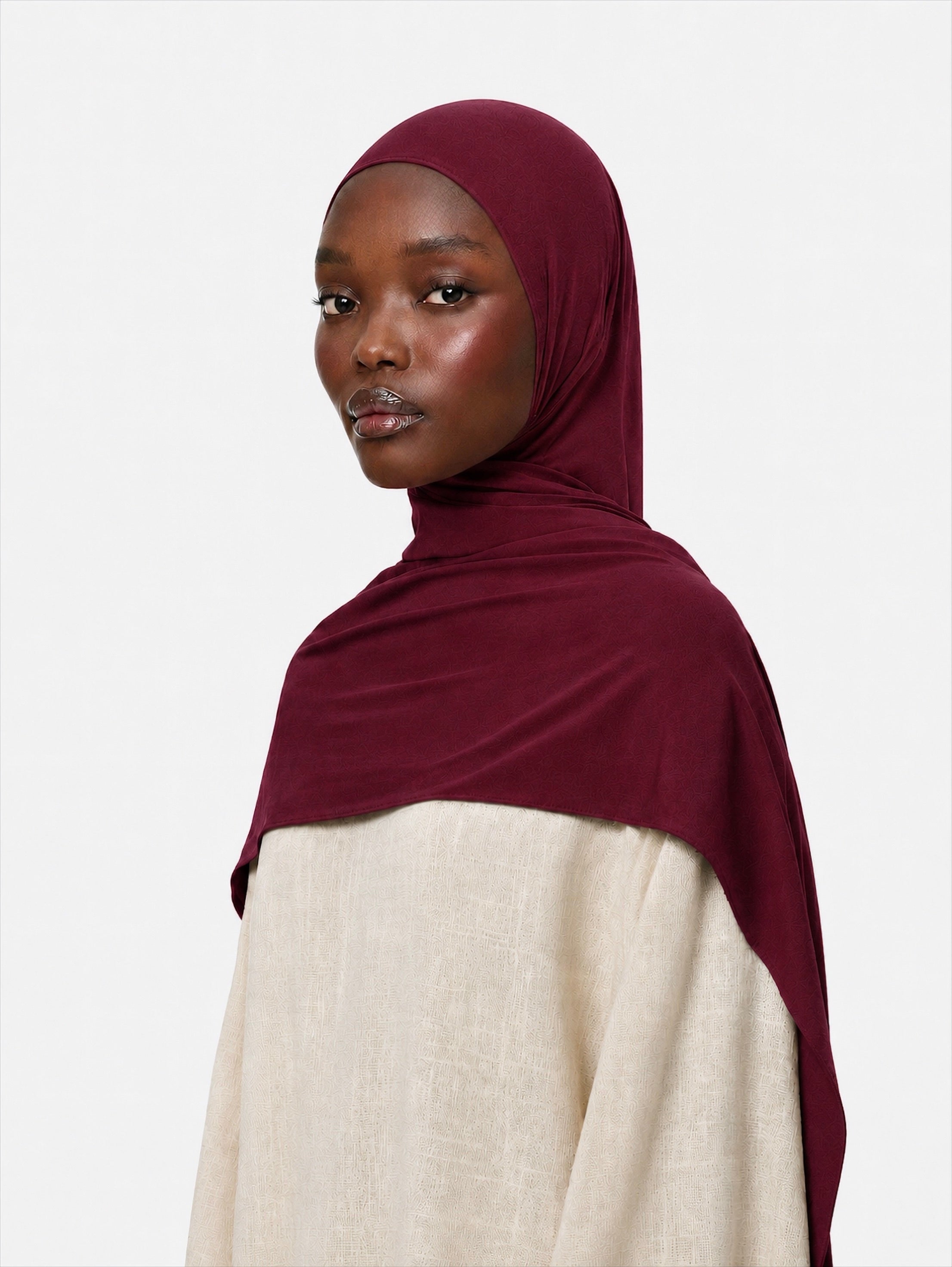 Premium Jersey Hijab Burgundy