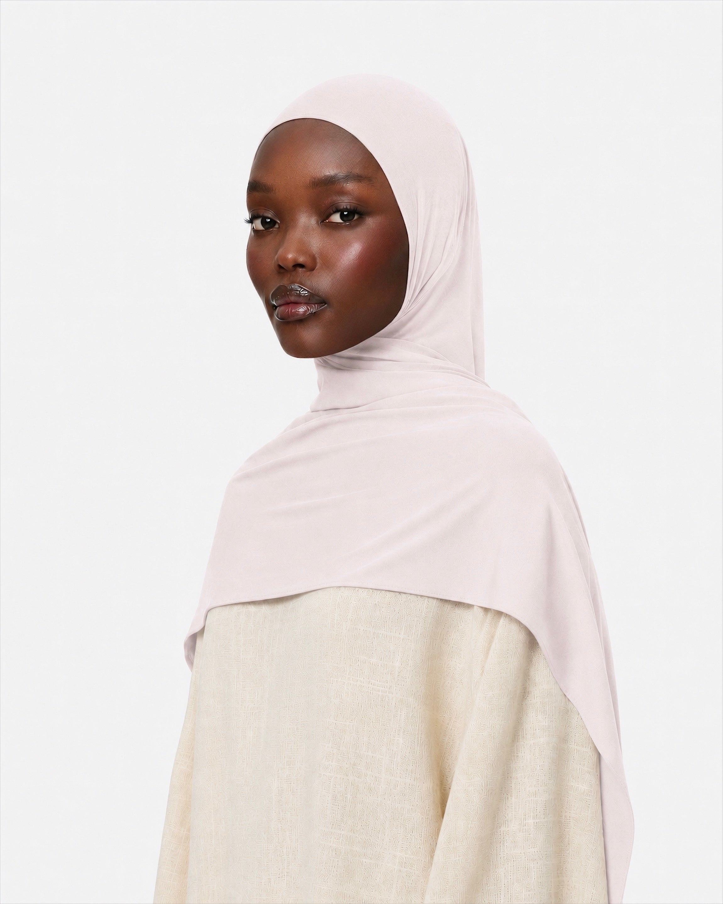 Premium Jersey Hijab Frost cream