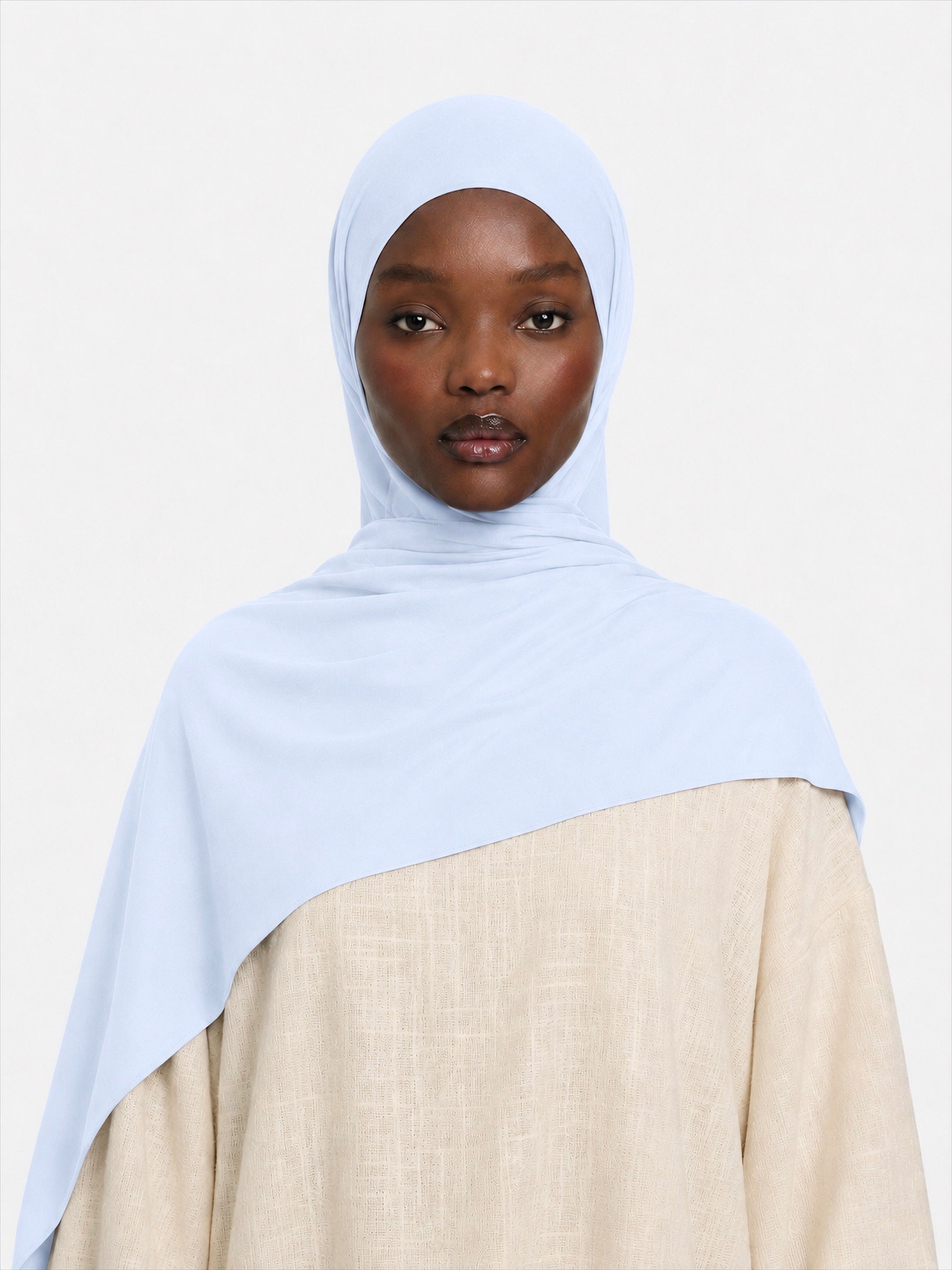 Premium Jersey Hijab Soft Blue