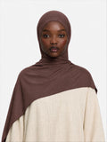 Premium Jersey Hijab Dark Brown