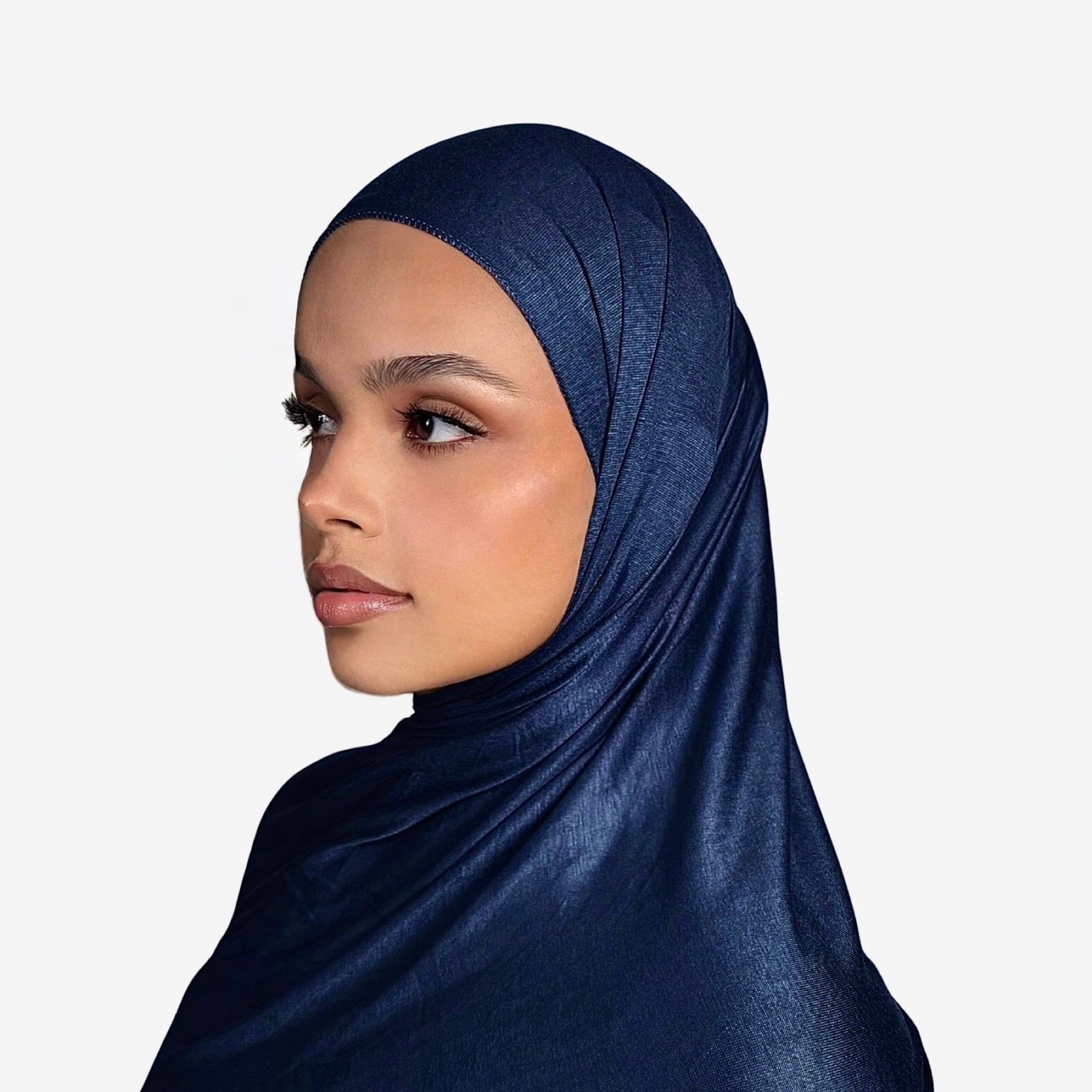Premium Jersey Hijab Navy