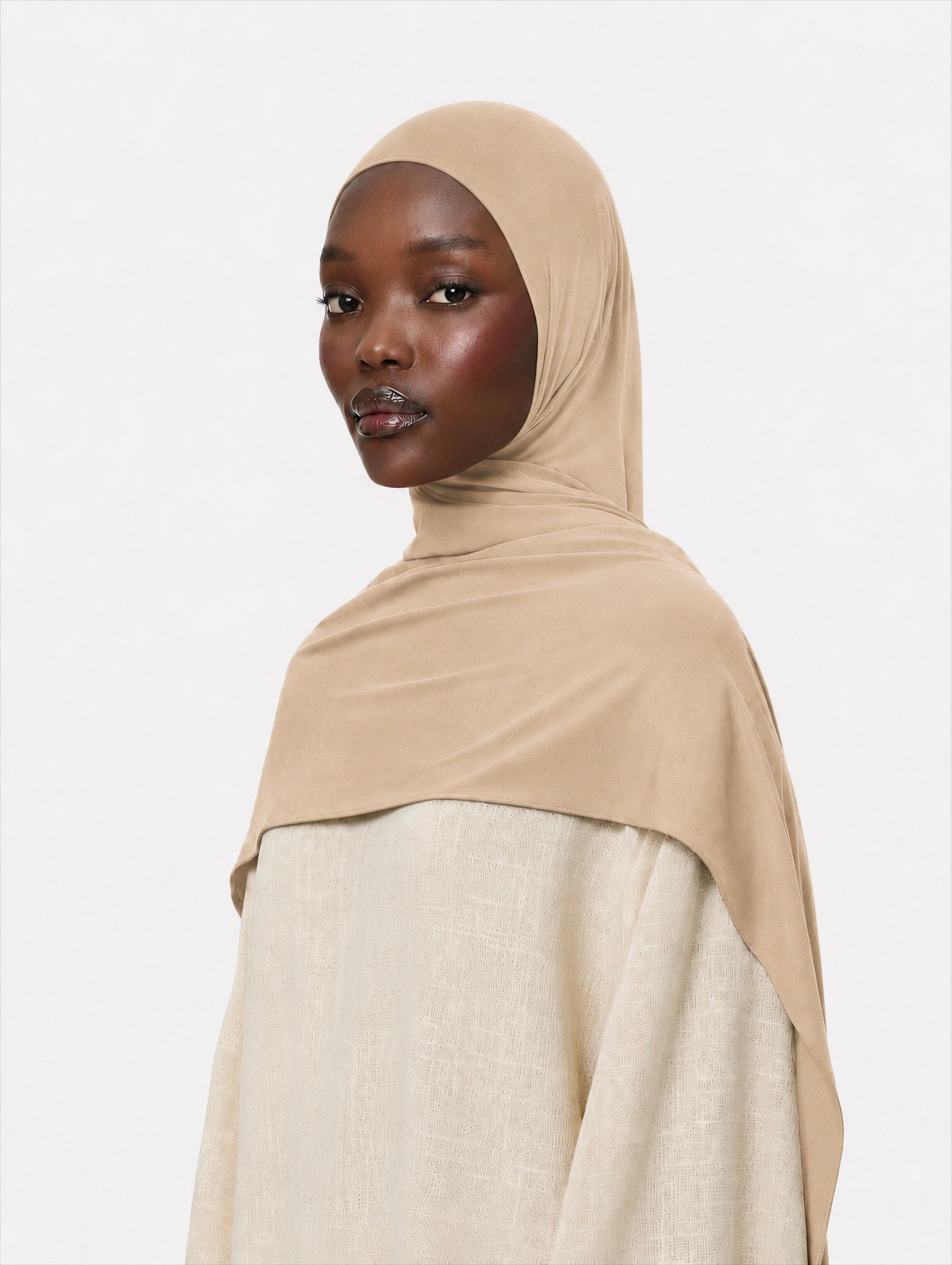 Premium Jersey Hijab Soft Tan