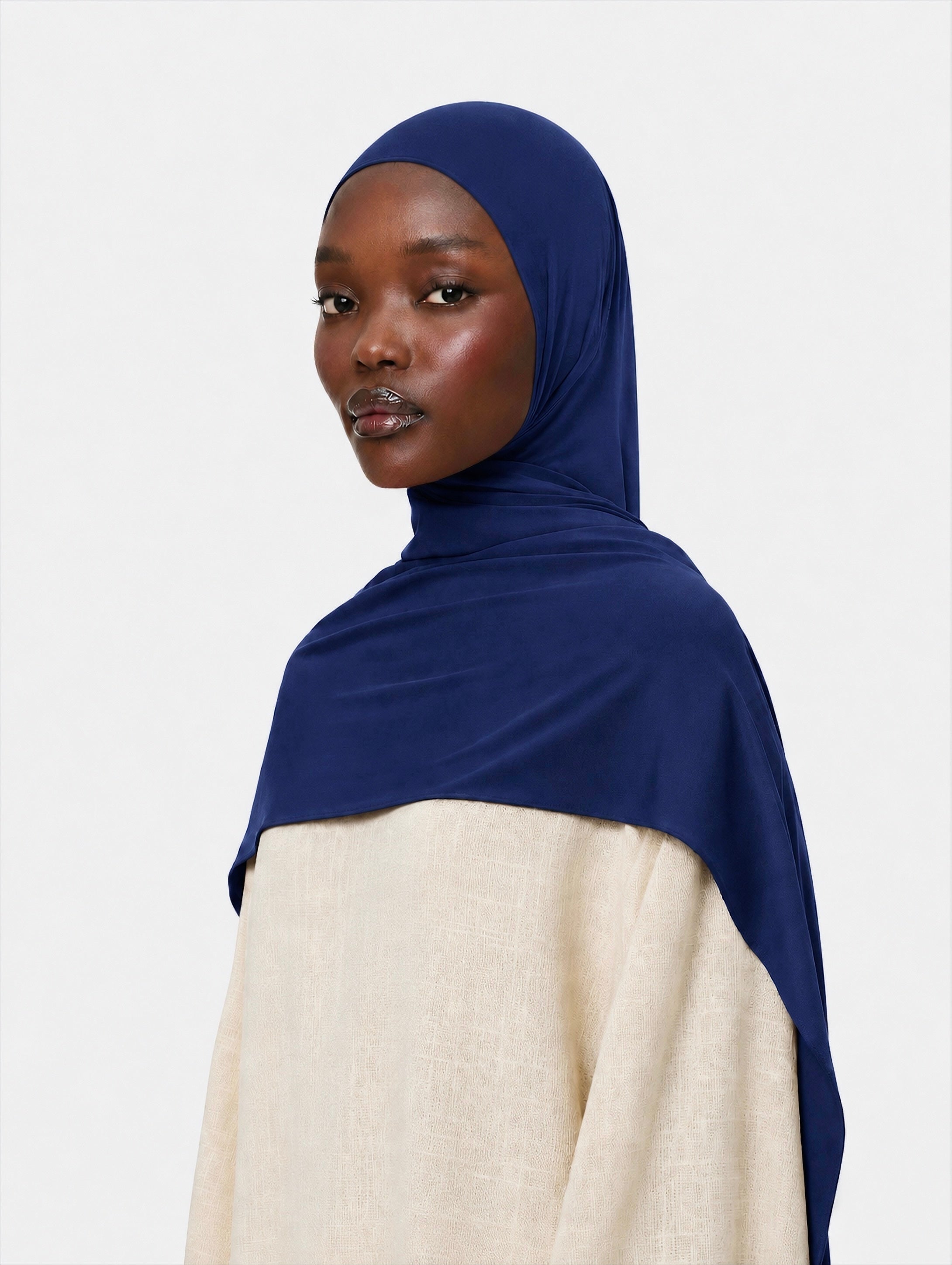 Premium Jersey Hijab Navy Blue