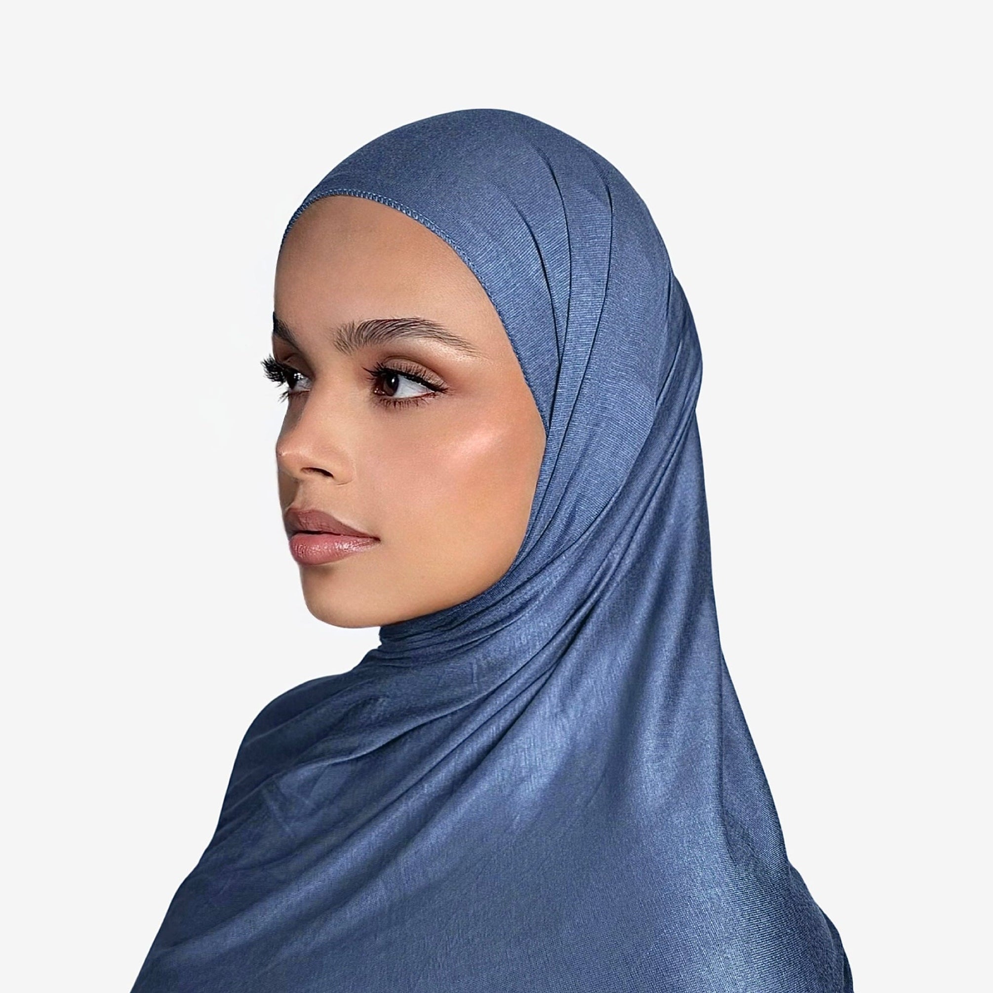 Premium Jersey Hijab Yale blue