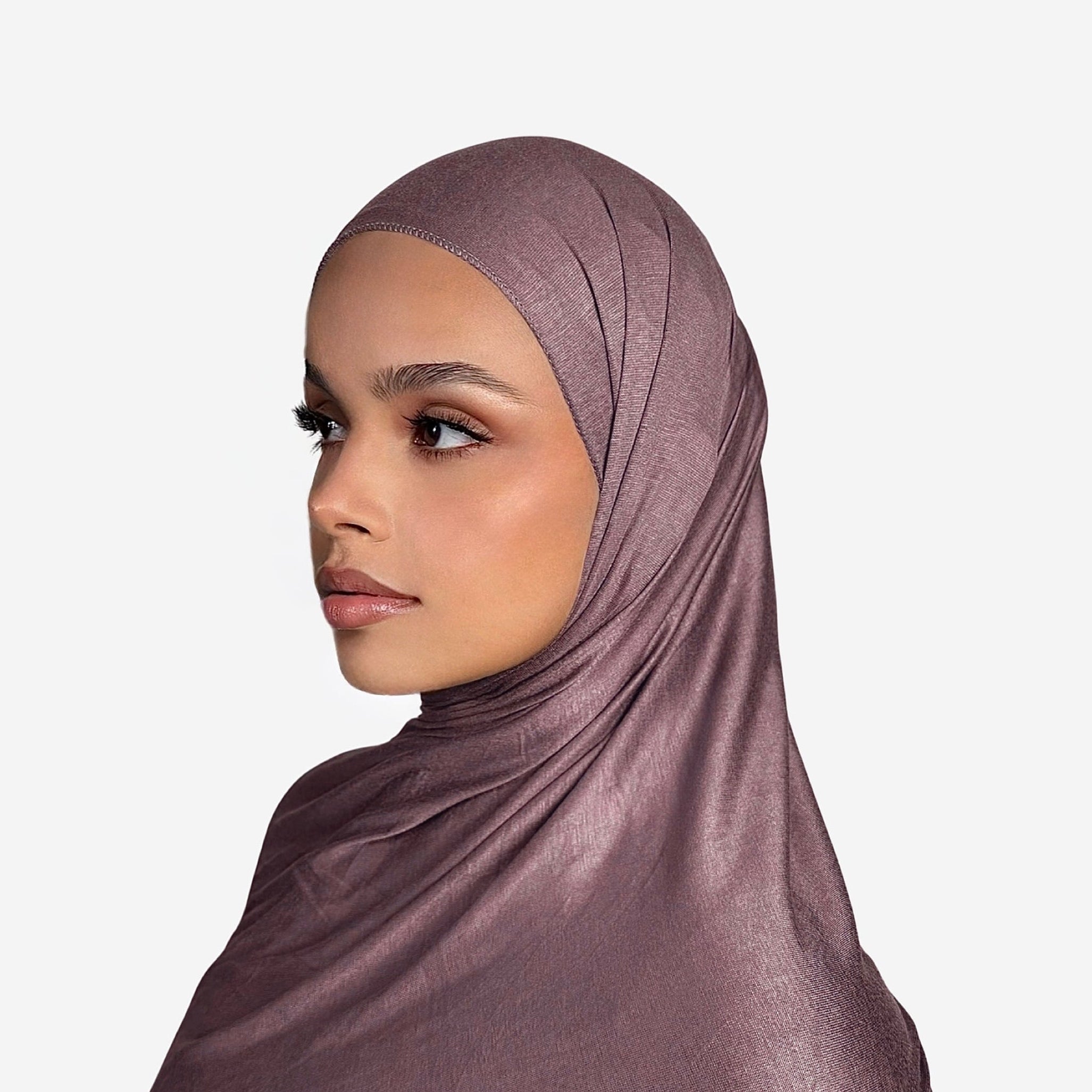 Premium Jersey Hijab Dark Mauve