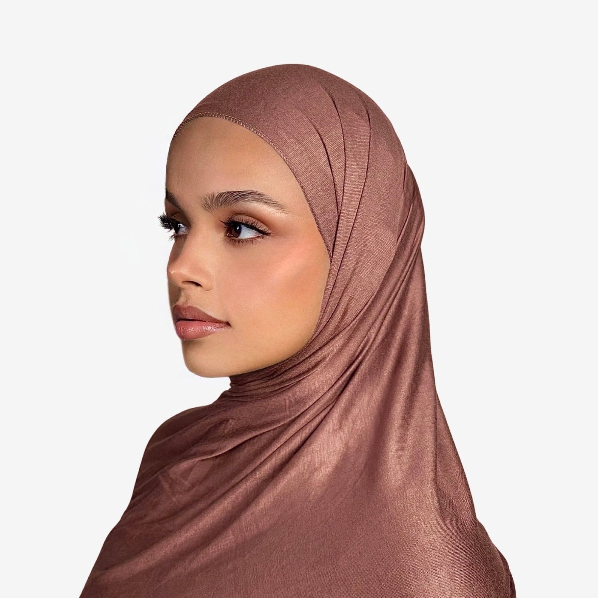 Premium Jersey Hijab Rose Bronze