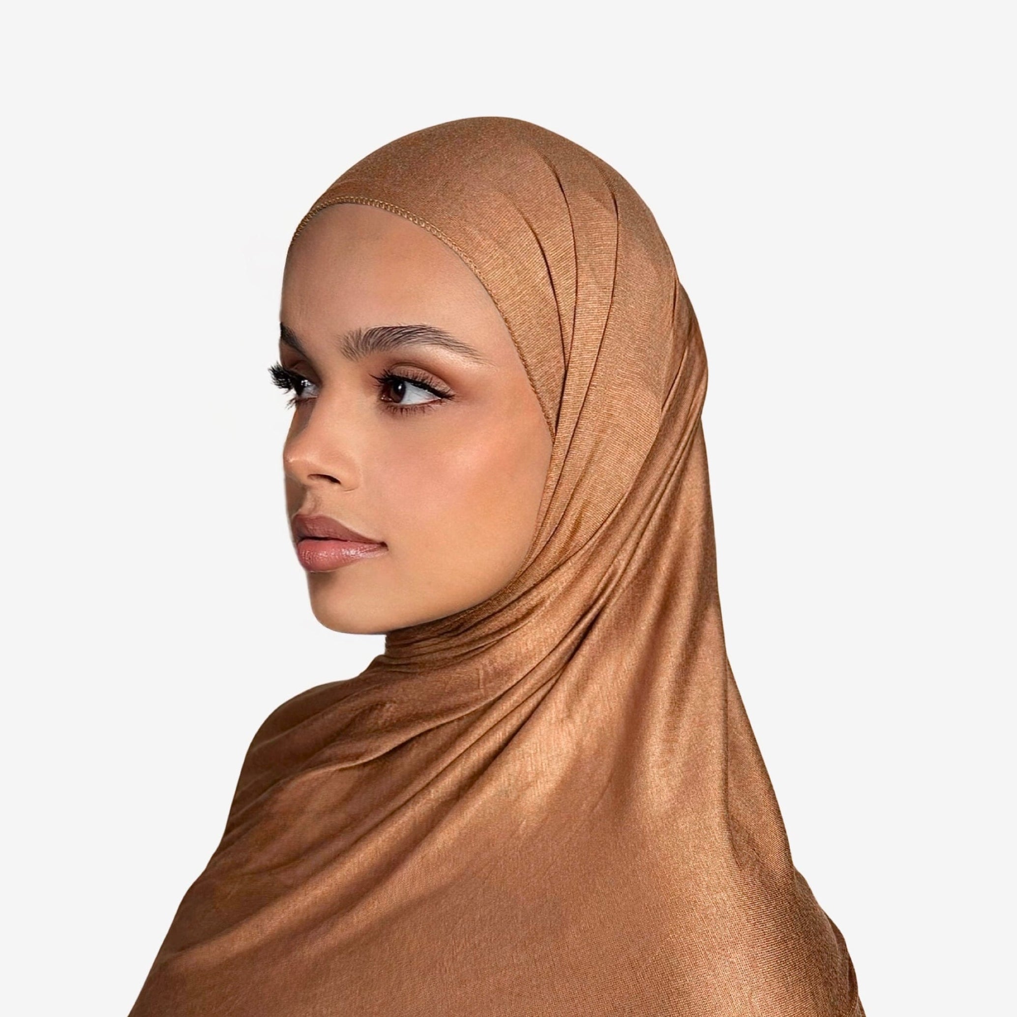 Premium Jersey Hijab Tan beige