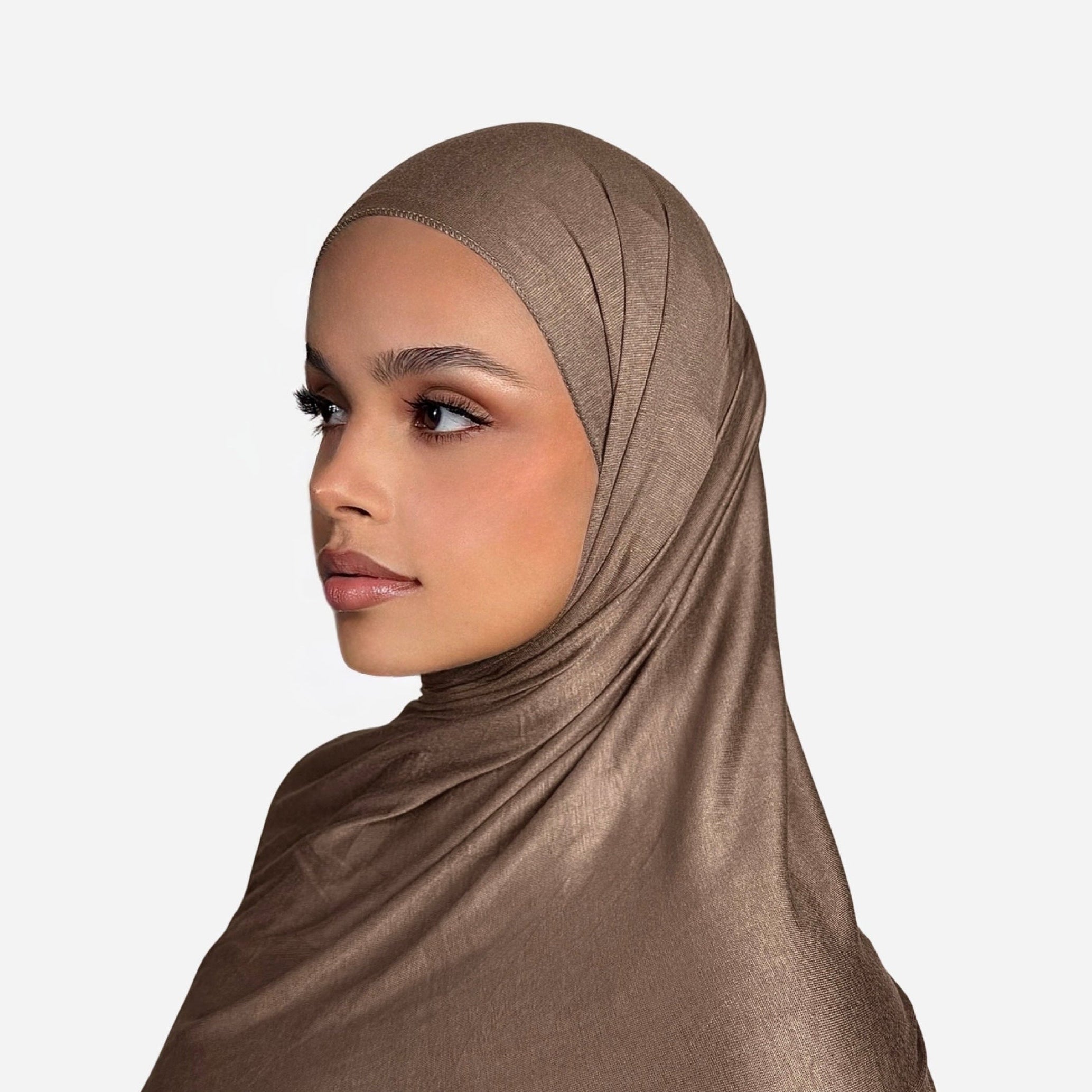 Premium Jersey Hijab Latte