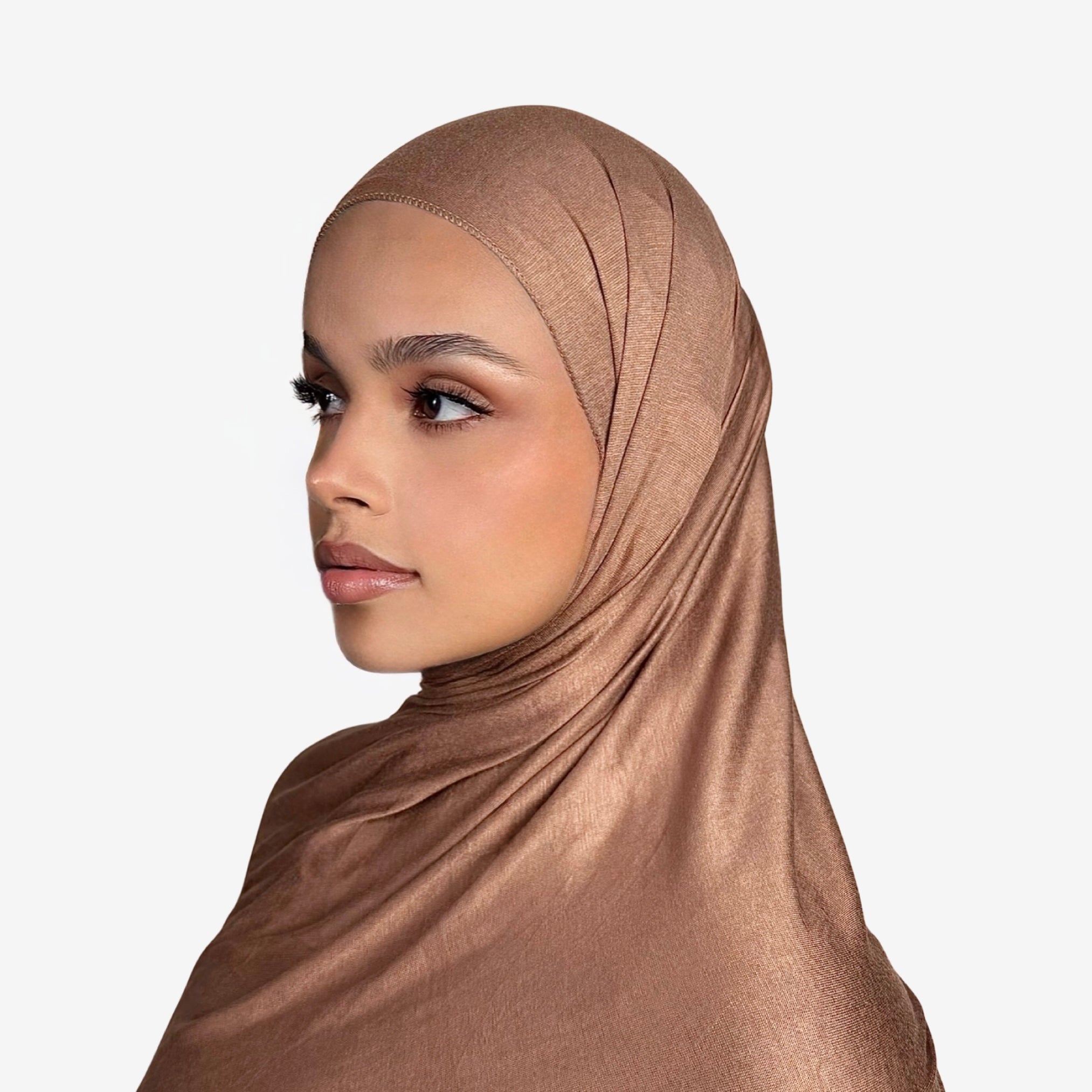 Premium Jersey Hijab Sunset Beige