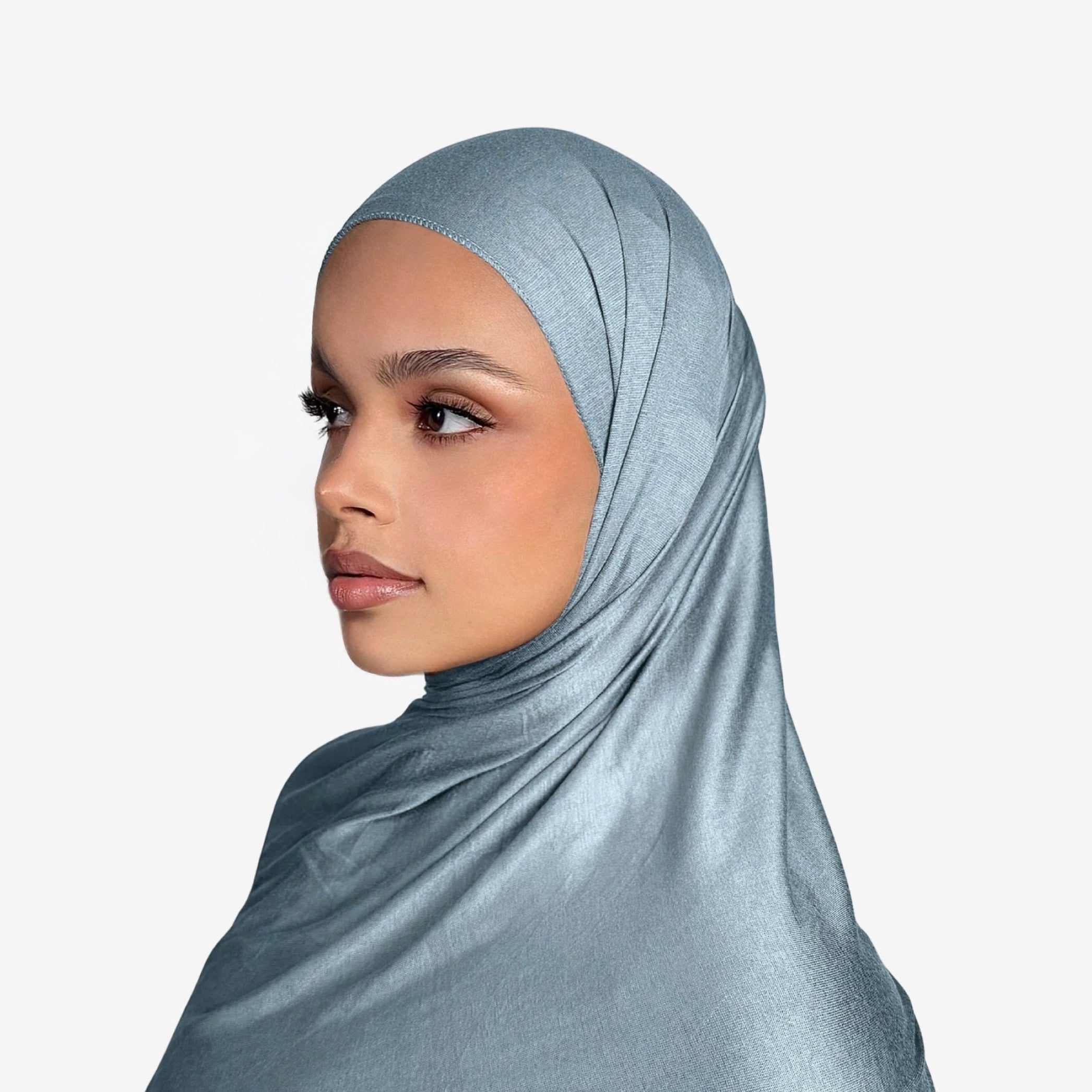 Premium Jersey Hijab Pastal Blue