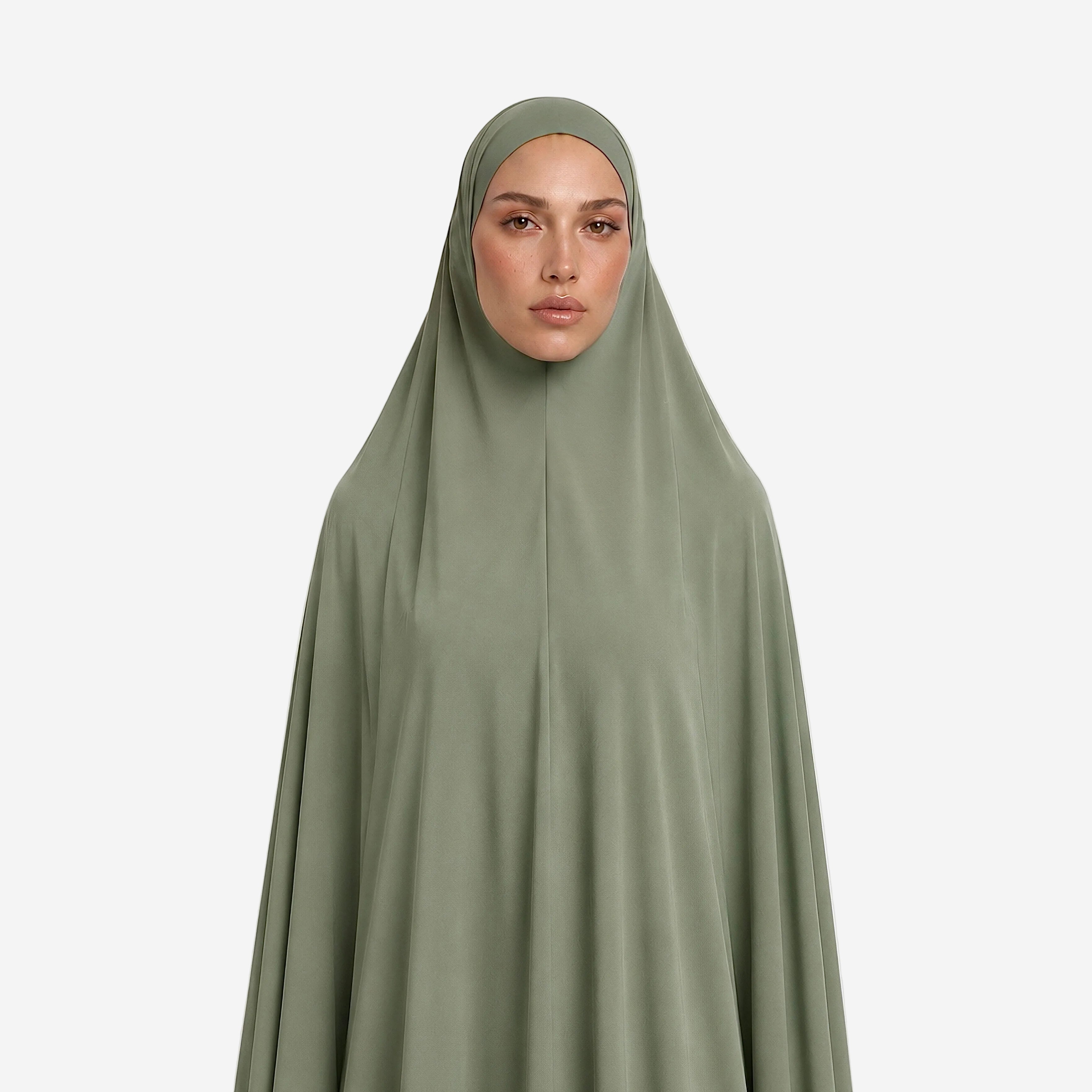 Prayer Hijab Olive Green
